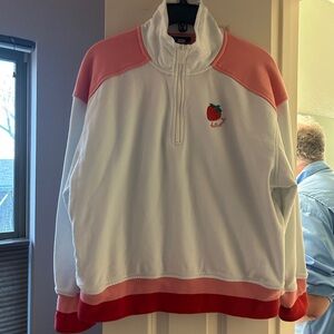 kate spade Coral and White Crewneck Top